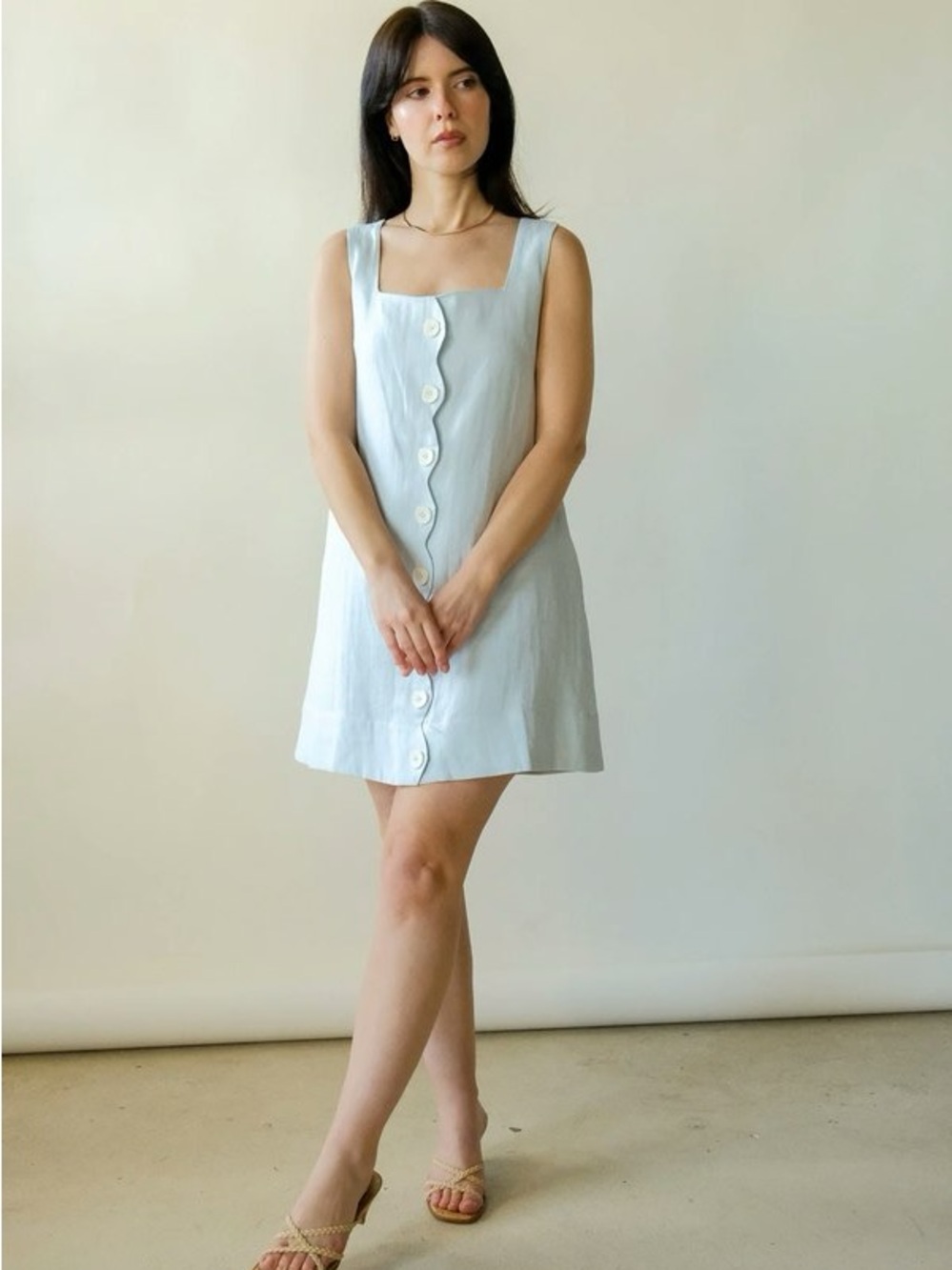 A. ren Celine Mini Dress in Blue  Size S NWT